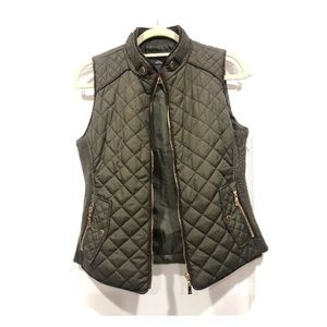 Green zip up vest